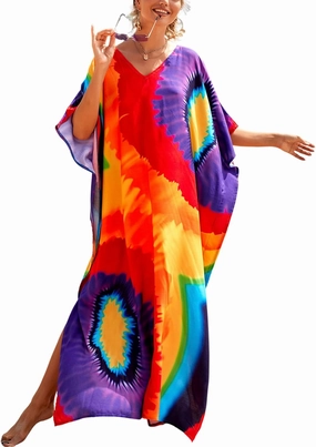 Kaftan Dresses for Women Plus Size Bathing Suit Cover up Caftan Maxi Beach Dresses