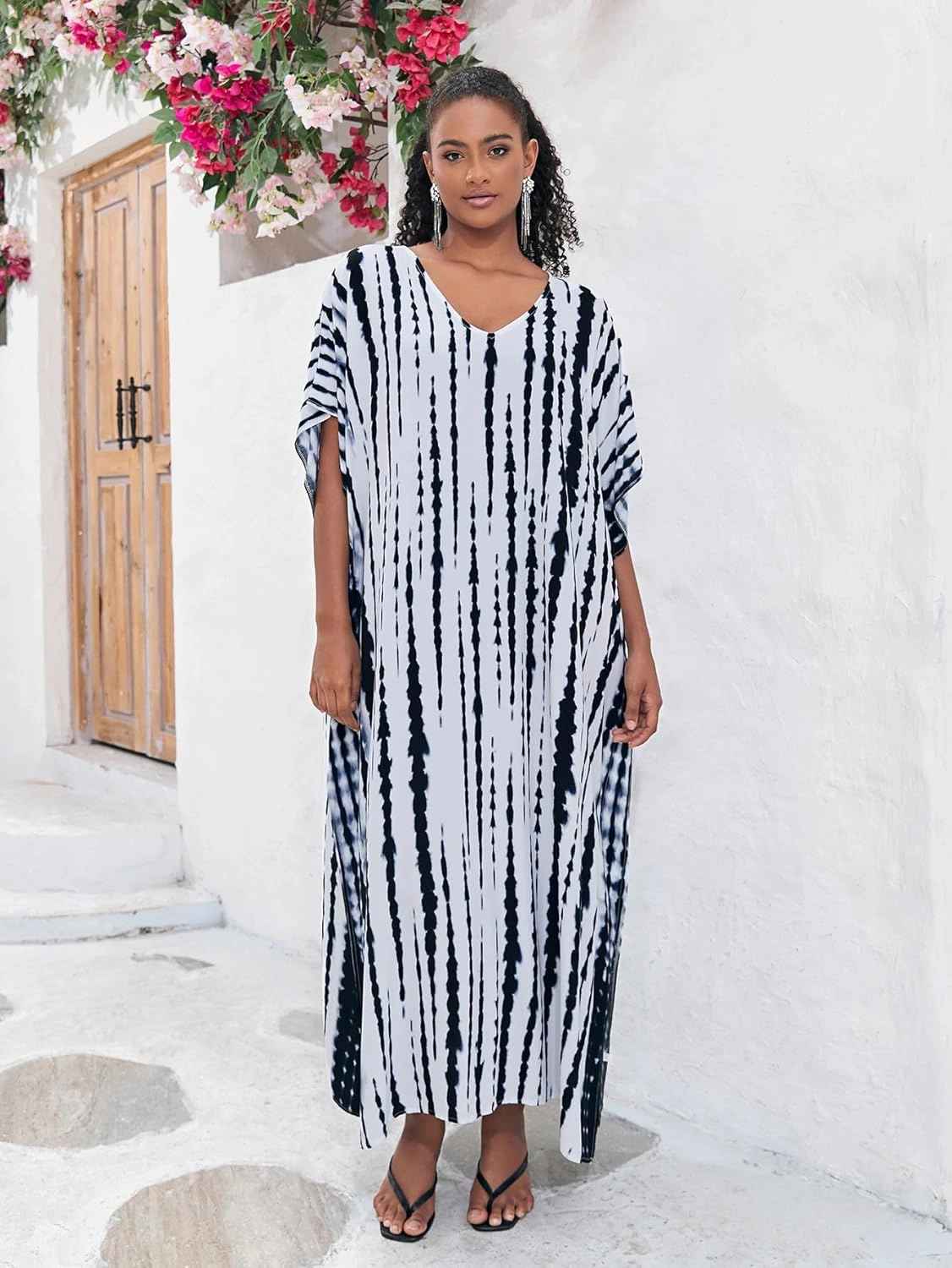 Kaftan for Women Plus Size Bathing Suit Cover up Batwing Dress Loose fit Moroccan Caftan mumu Dresses for Women