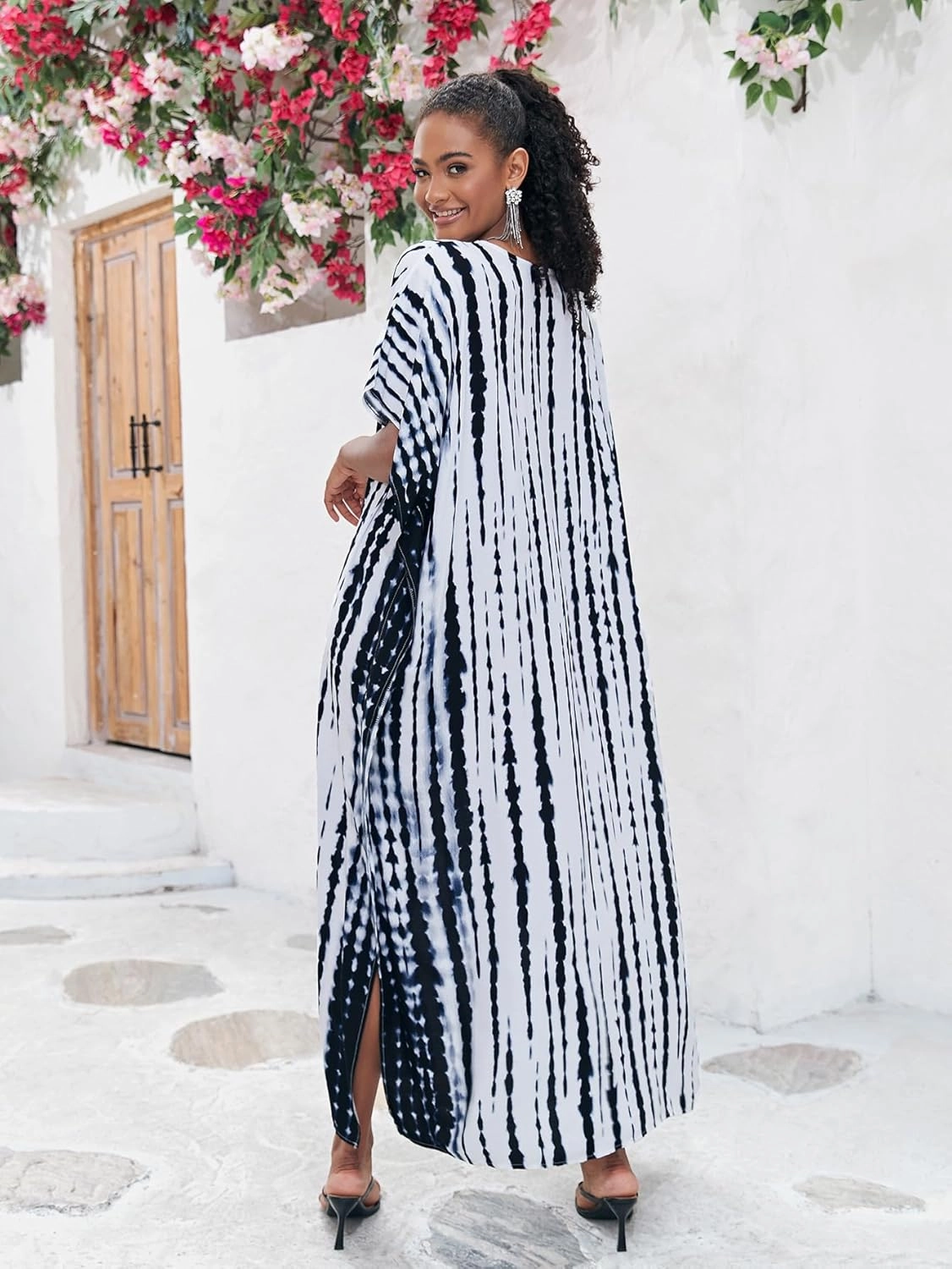 Kaftan for Women Plus Size Bathing Suit Cover up Batwing Dress Loose fit Moroccan Caftan mumu Dresses for Women