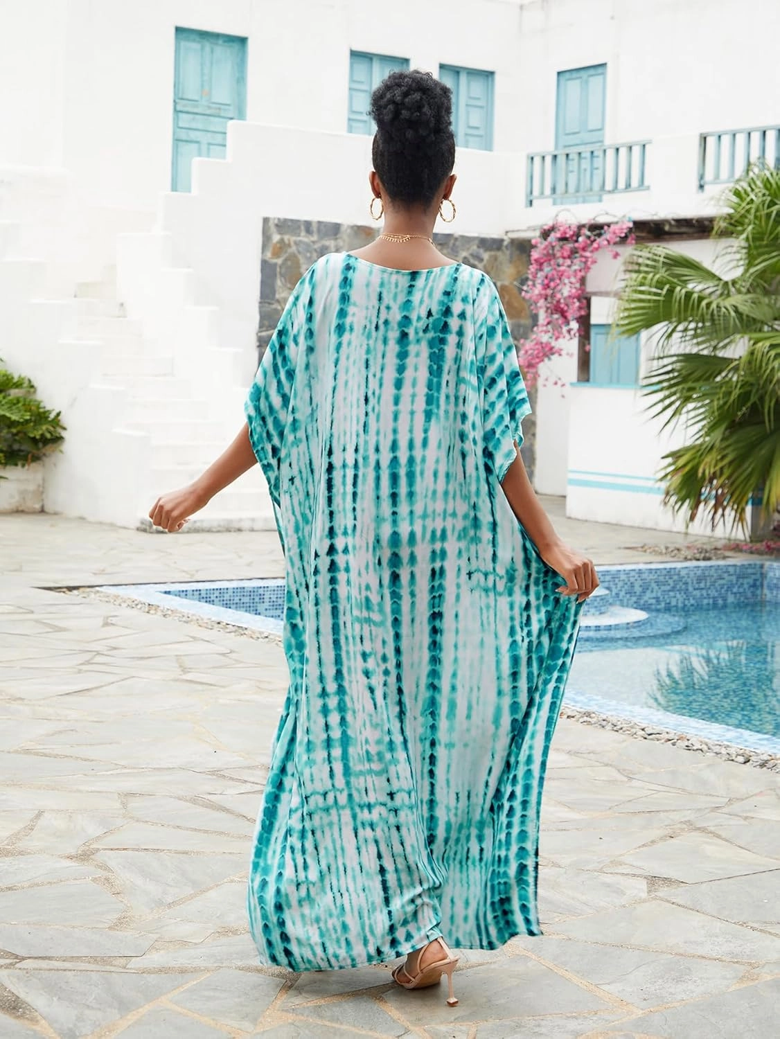 Kaftan for Women Plus Size Bathing Suit Cover up Batwing Dress Loose fit Moroccan Caftan mumu Dresses for Women