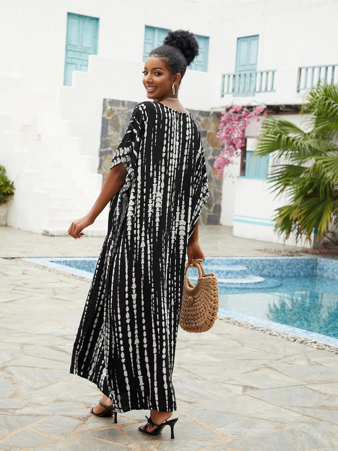 Kaftan for Women Plus Size Bathing Suit Cover up Batwing Dress Loose fit Moroccan Caftan mumu Dresses for Women
