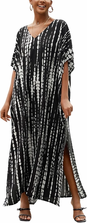 Kaftan for Women Plus Size Bathing Suit Cover up Batwing Dress Loose fit Moroccan Caftan mumu Dresses for Women