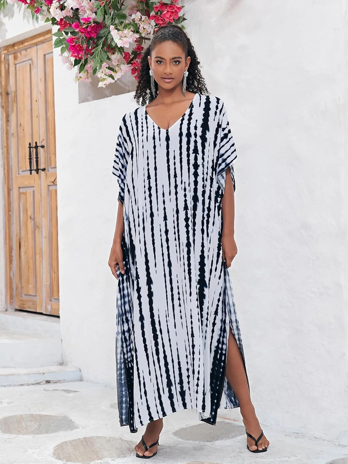 Kaftan for Women Plus Size Bathing Suit Cover up Batwing Dress Loose fit Moroccan Caftan mumu Dresses for Women