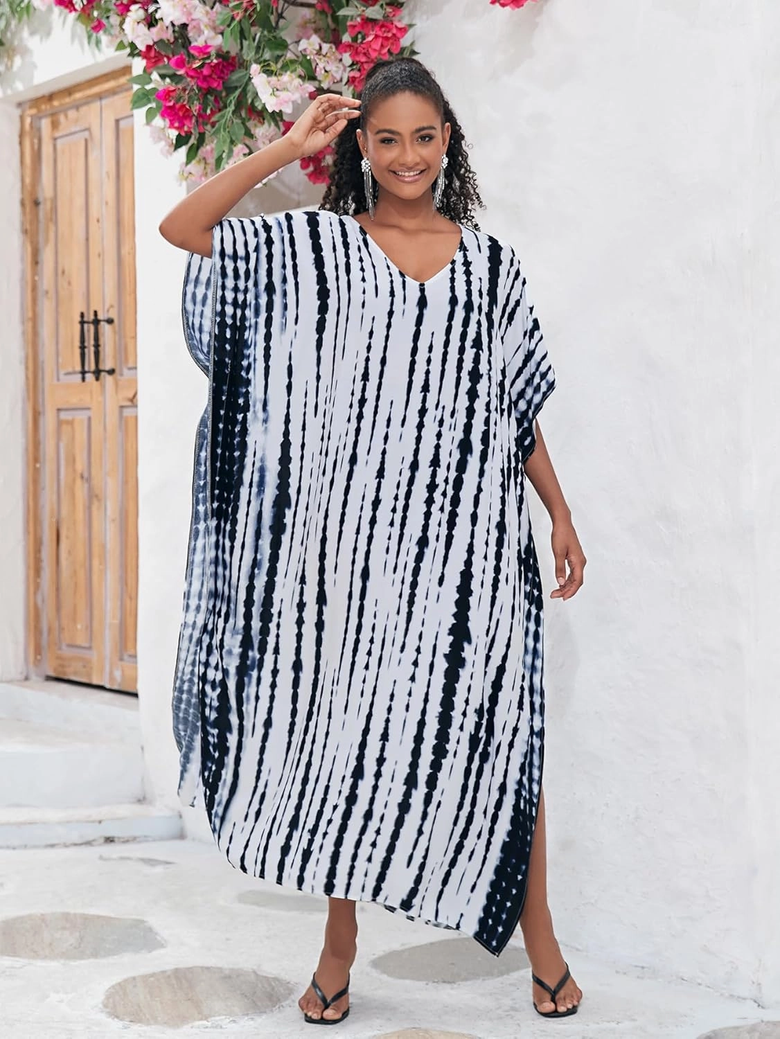 Kaftan for Women Plus Size Bathing Suit Cover up Batwing Dress Loose fit Moroccan Caftan mumu Dresses for Women