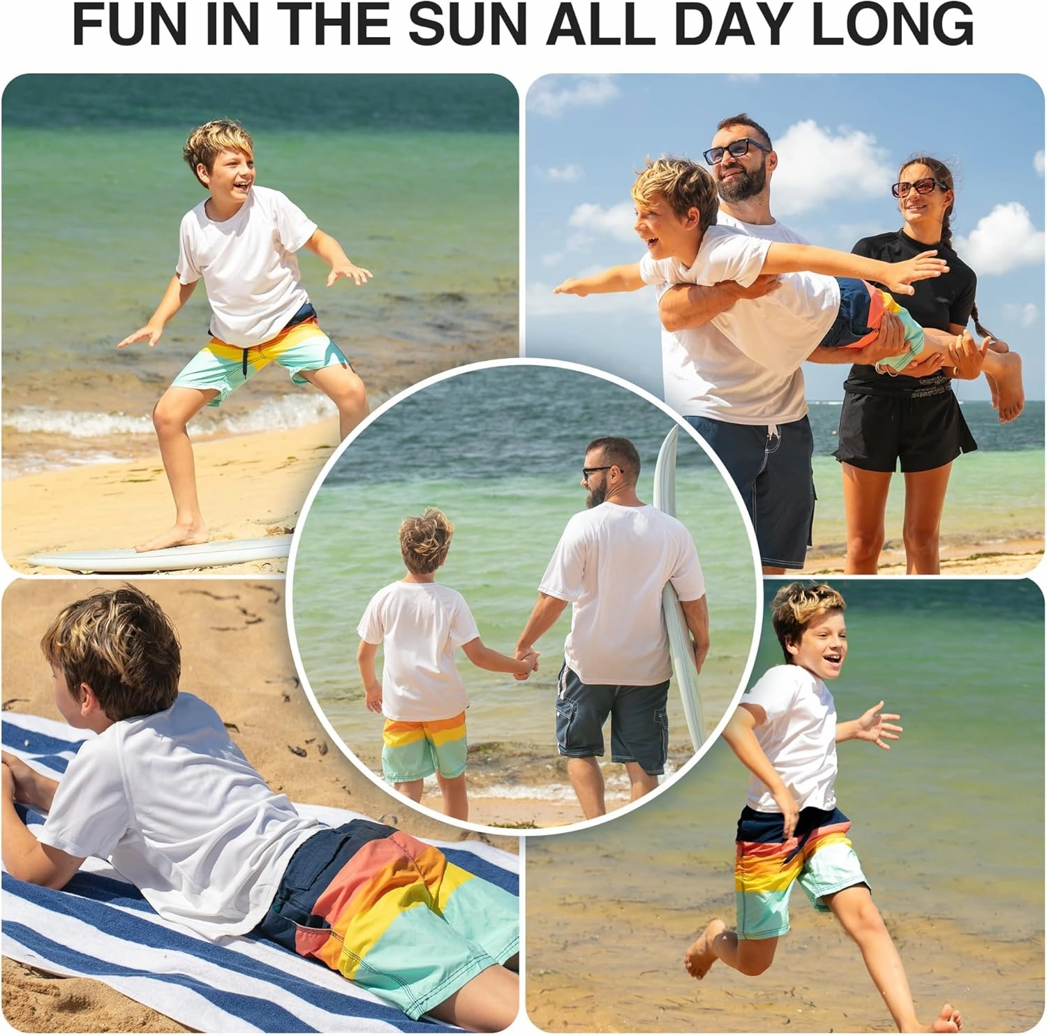Kanu Surf Boys' Specter Quick Dry UPF 50  Beach Swim Trunk