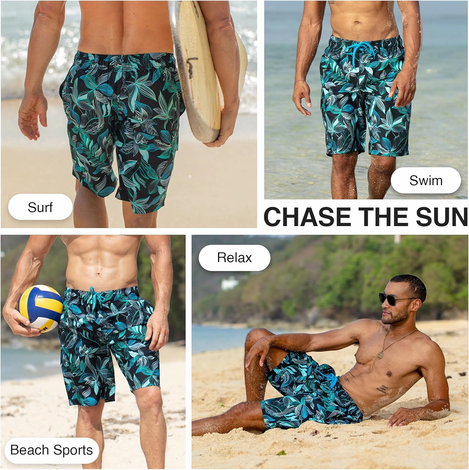 Kanu Surf Men's Wade Trunks Quick-Dry Swim Shorts, 5.5  9 Inch Inseam (Regular & Extended Sizes)