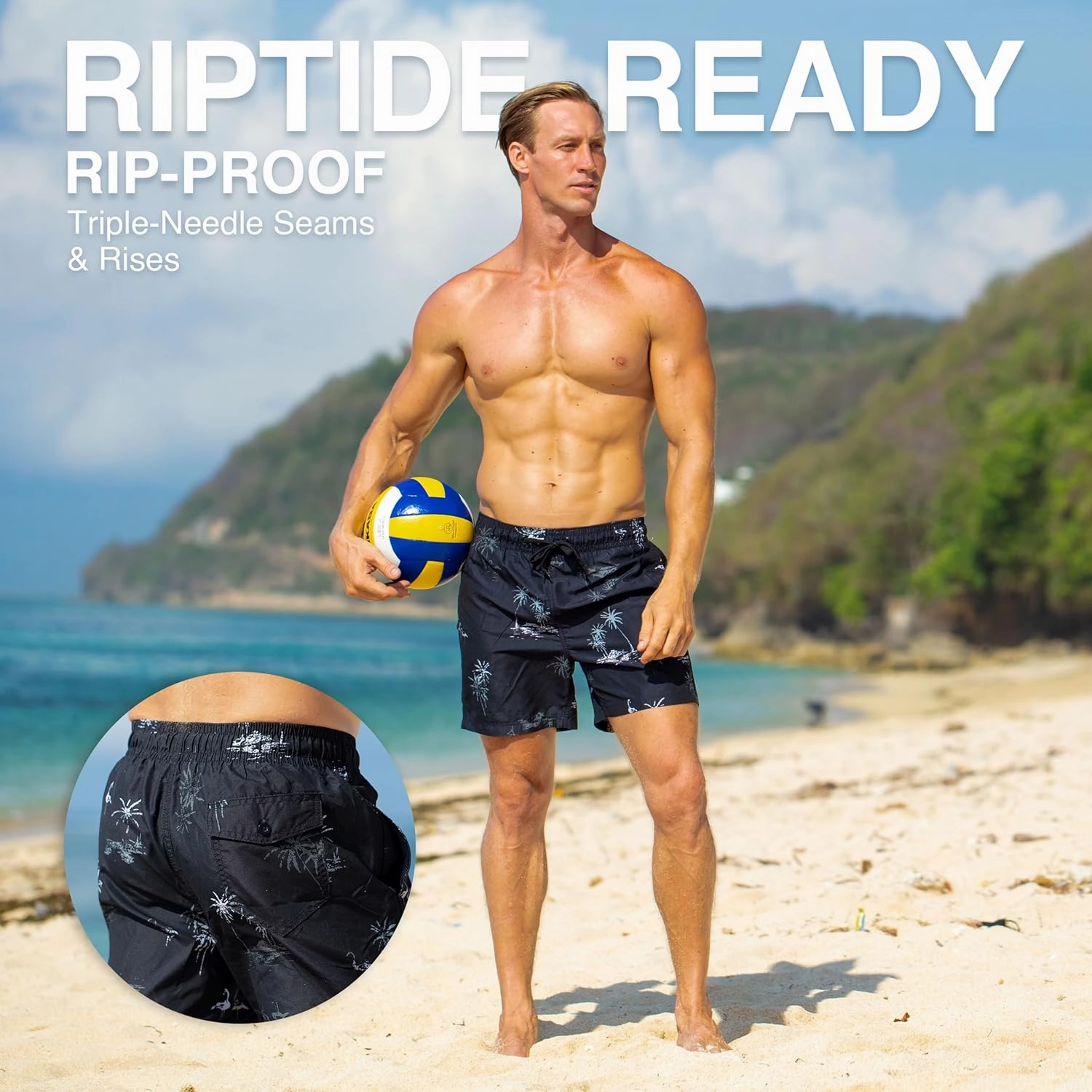 Kanu Surf Men's Wade Trunks Quick-Dry Swim Shorts, 5.5 C 9 Inch Inseam (Regular & Extended Sizes)