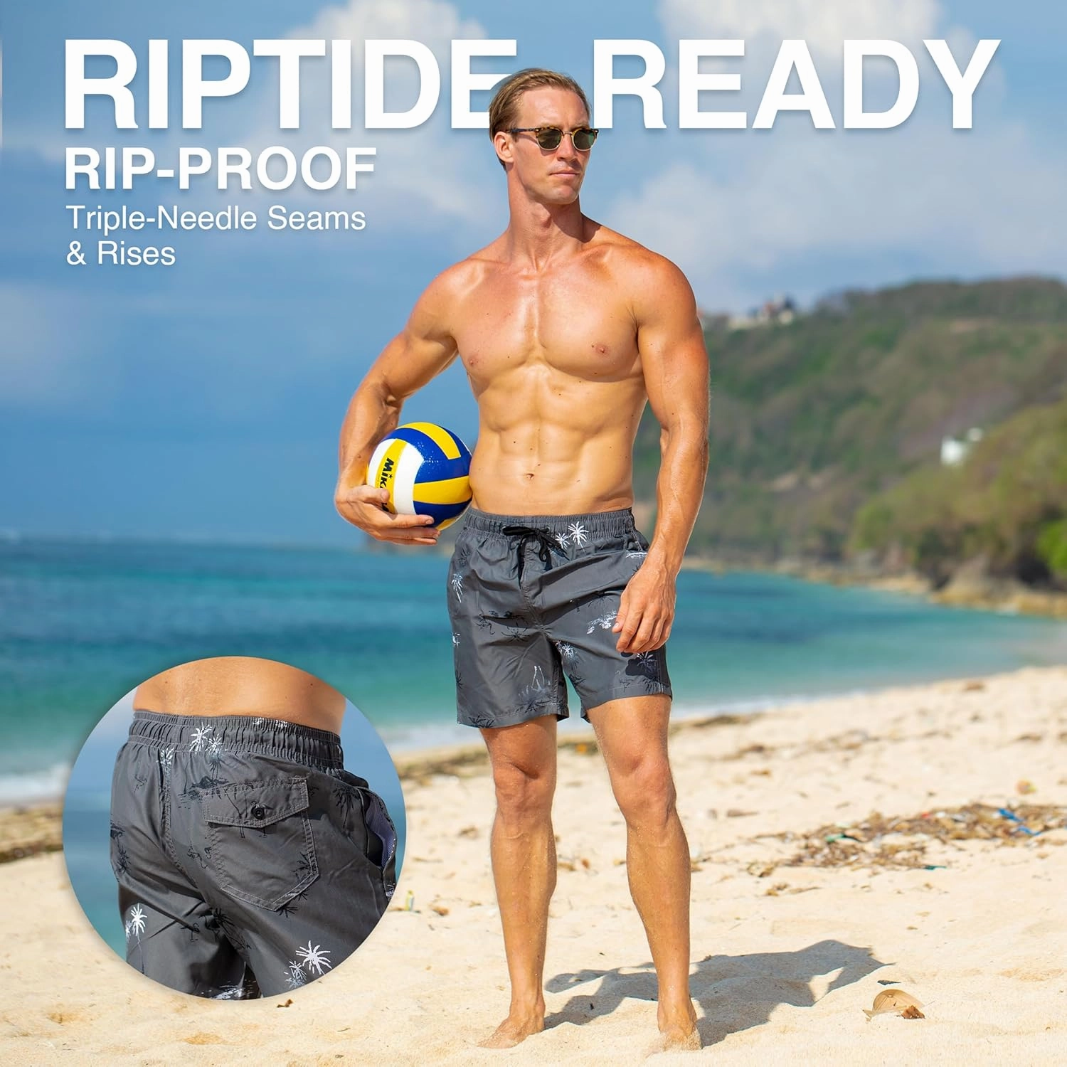 Kanu Surf Men's Wade Trunks Quick-Dry Swim Shorts, 5.5 C 9 Inch Inseam (Regular & Extended Sizes)
