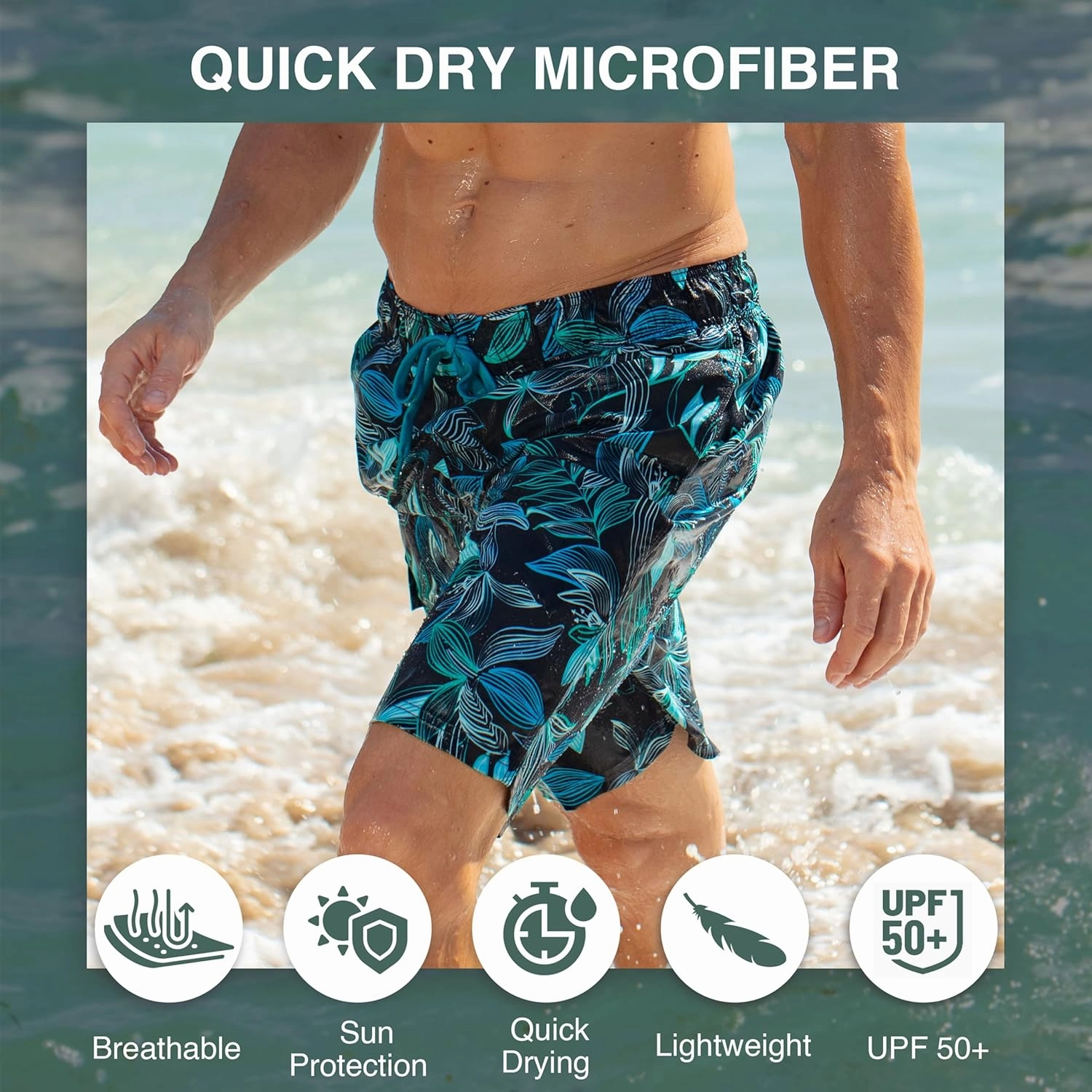 Kanu Surf Men's Wade Trunks Quick-Dry Swim Shorts, 5.5 C 9 Inch Inseam (Regular & Extended Sizes)