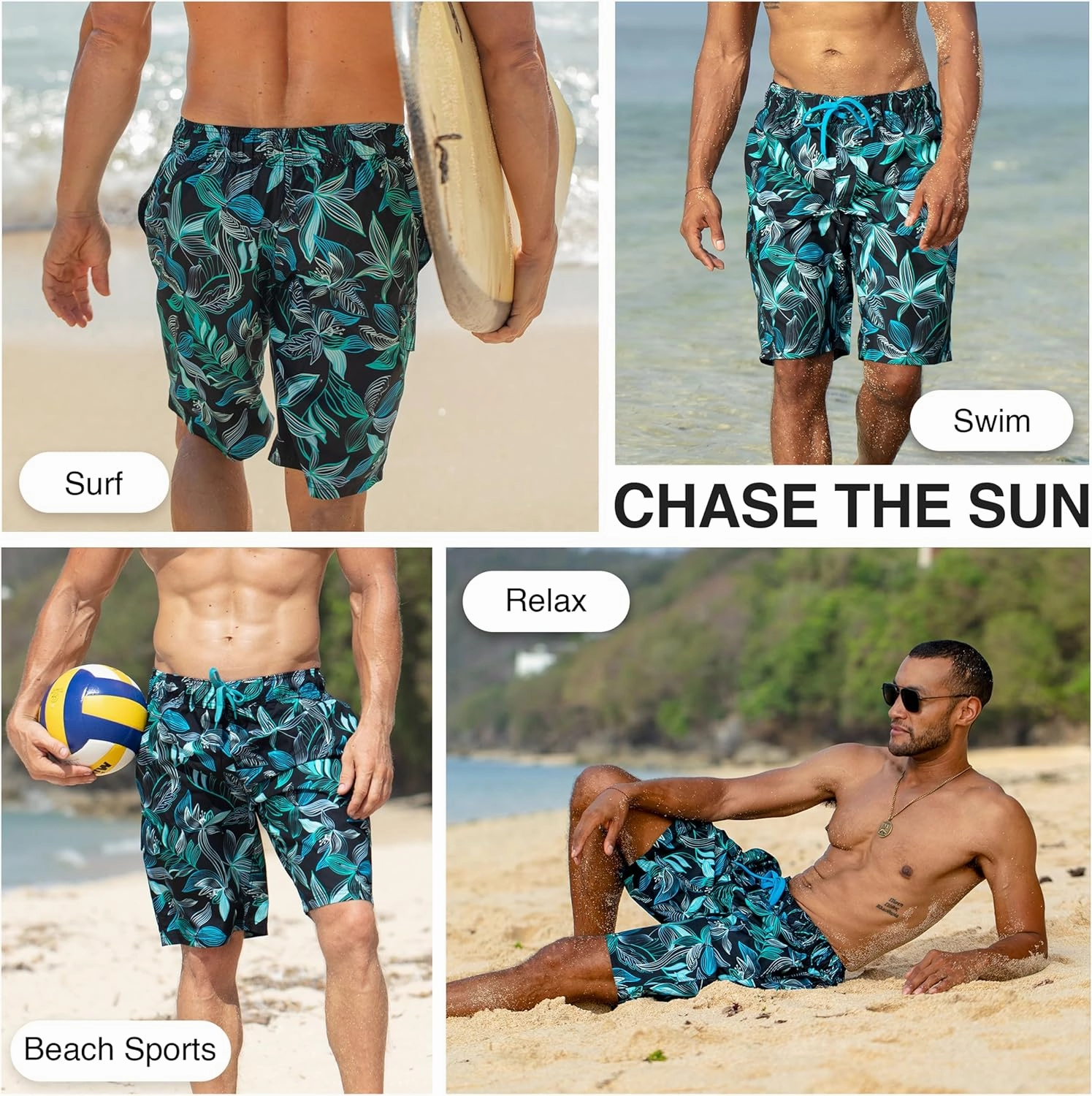 Kanu Surf Men's Wade Trunks Quick-Dry Swim Shorts, 5.5 C 9 Inch Inseam (Regular & Extended Sizes)