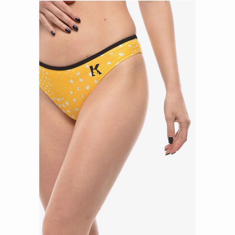 Karl Lagerfeld Bikini Bottom DOTS With Contrasting Printed Women's Details