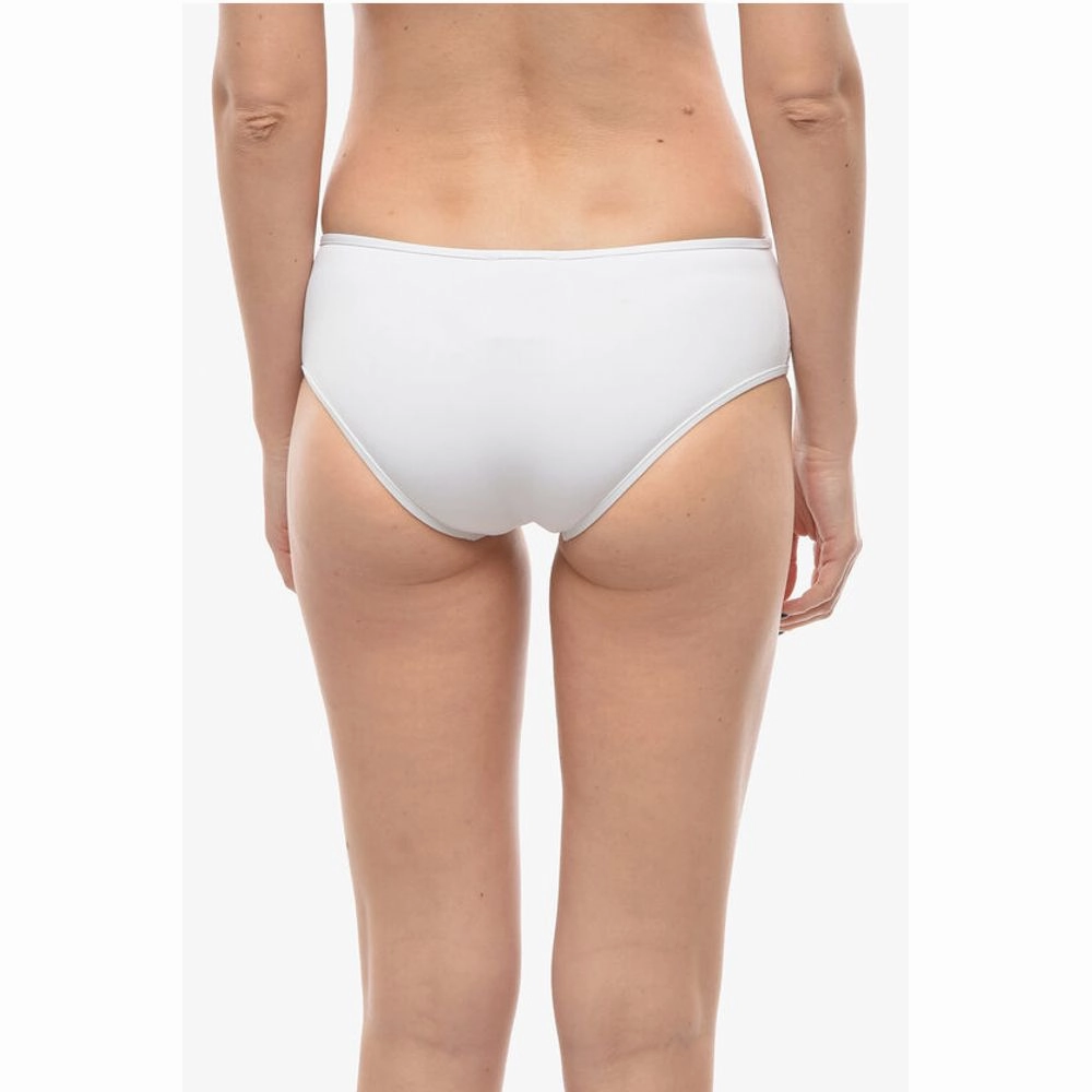 Karl Lagerfeld Solid Color Hipster Bikini Bottom with Striped Women's Detail
