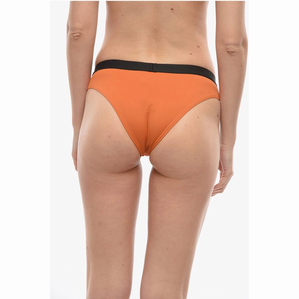 Karl Lagerfeld Solid Color SPORT Bikini Bottom with Elastic Band Logoed Women's at