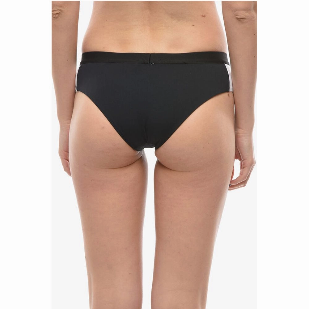 Karl Lagerfeld Two-Tone SPORT Bikini Bottom with Logoed Elastic Band on Women's the