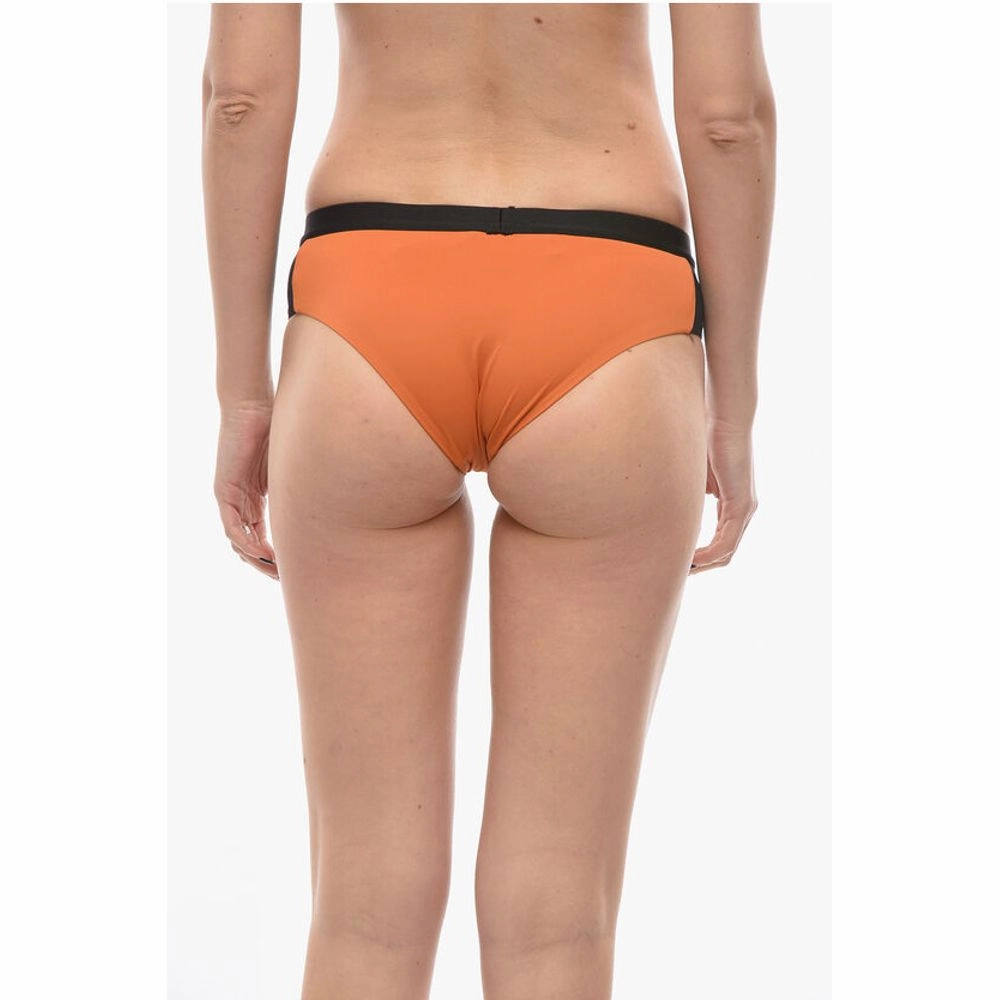 Karl Lagerfeld Two-Tone SPORT Bikini Bottom with Logoed Elastic Band on Women's the