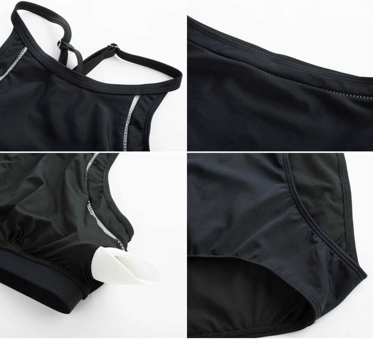 Kate Kasin Women's High Waisted Bikini Sets Sporty Two Piece High Neck Swimsuits Bathing Suit 2024