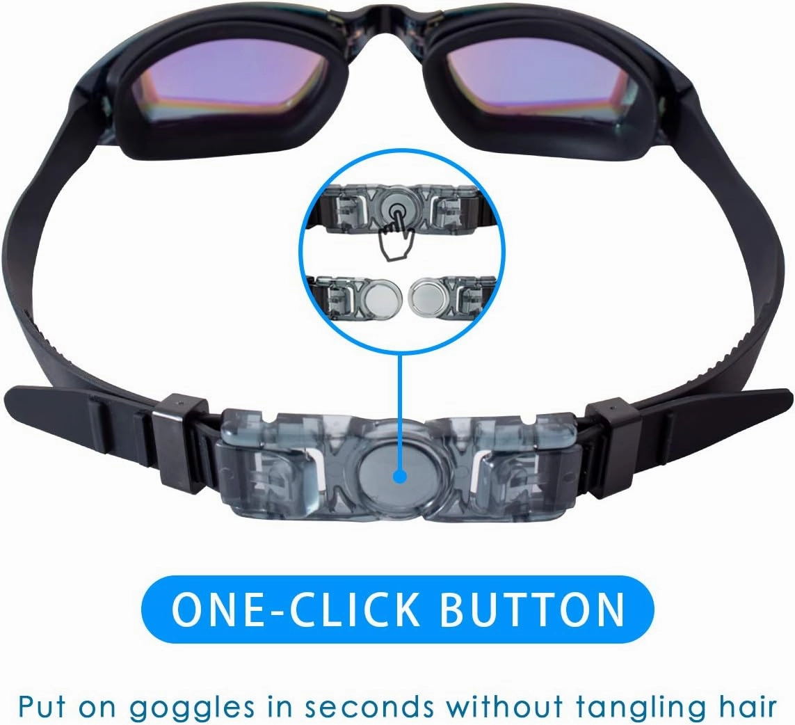 Keary 2 Pack Anti-Fog Swim Goggles for Adult Youth Kids 6 , Anti-UV Waterproof Triathlon Pool Goggles with 3 Nose Pieces