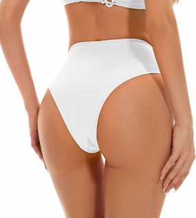 Kepblom Women's High Waisted Bikini Bottom - High Cut Cheeky Rave Bottoms for Beach, Swimming Pool,Rave Festivals