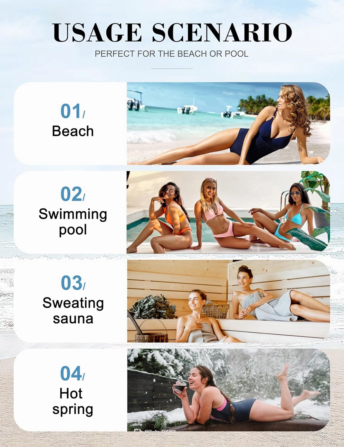 KFUBUO Surf Poncho Changing Towel Swim Robe with Pocket Plus Size Terry Cloth Swim Cover Up for Women Towel Poncho Hoodie