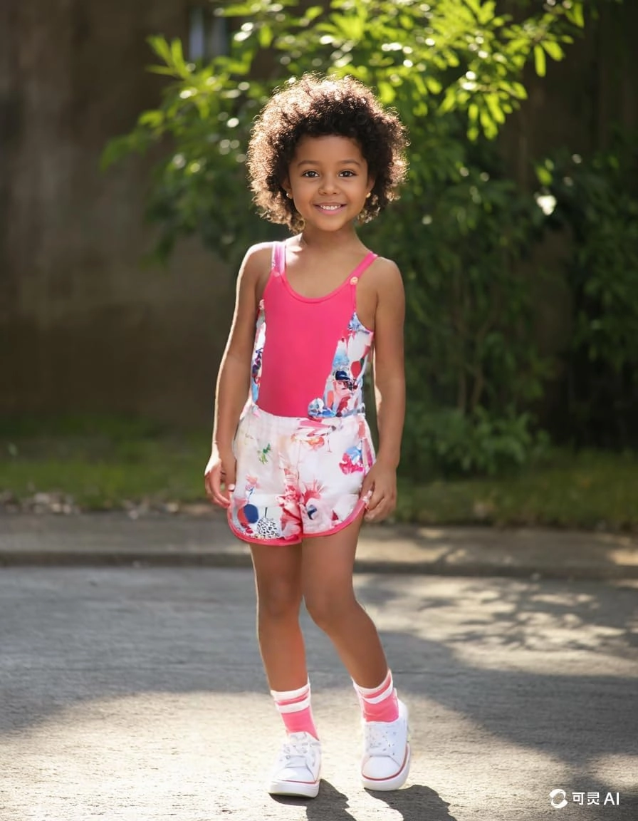 Kid Girl Swimsuit Bikini Set 2PC Bathing Suit for Girls, Tropical Girls' Full Coverage Swimwear Shorts Set