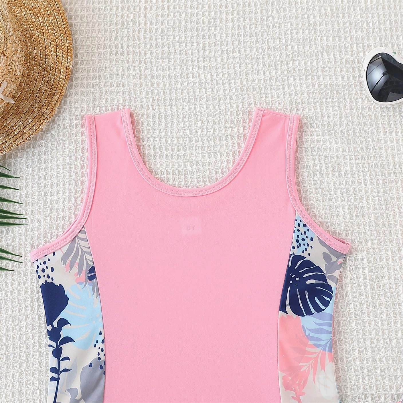 Kid Girl Swimsuit Bikini Set 2PC Bathing Suit for Girls, Tropical Girls' Full Coverage Swimwear Shorts Set