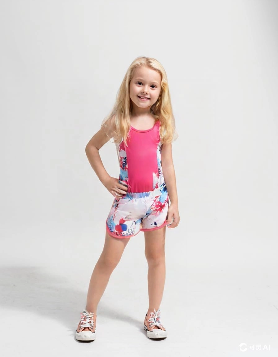 Kid Girl Swimsuit Bikini Set 2PC Bathing Suit for Girls, Tropical Girls' Full Coverage Swimwear Shorts Set