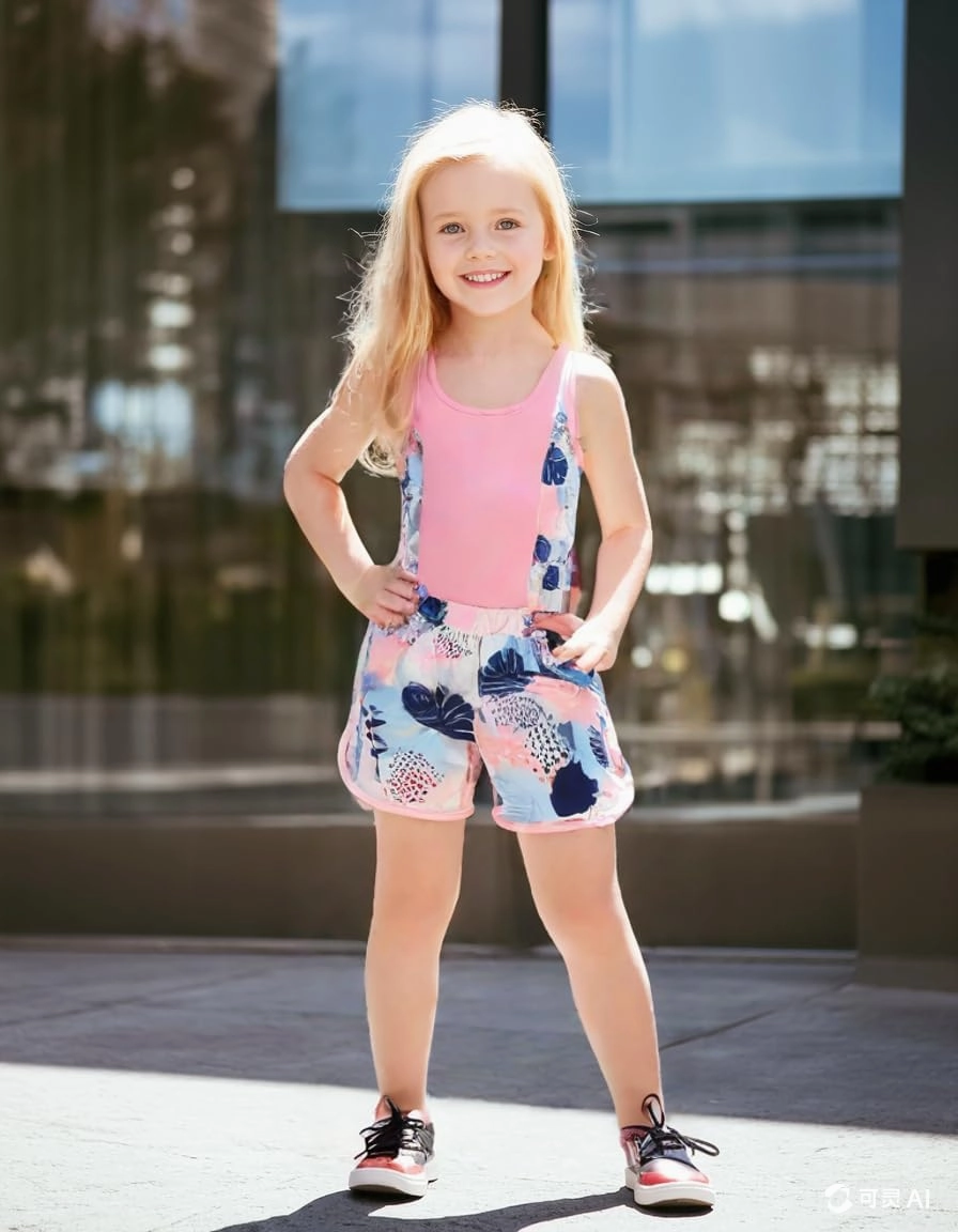 Kid Girl Swimsuit Bikini Set 2PC Bathing Suit for Girls, Tropical Girls' Full Coverage Swimwear Shorts Set