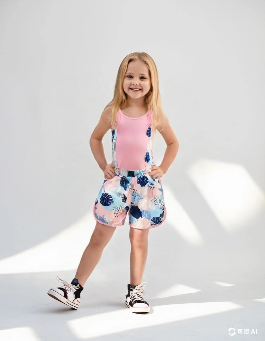 Kid Girl Swimsuit Bikini Set 2PC Bathing Suit for Girls, Tropical Girls' Full Coverage Swimwear Shorts Set