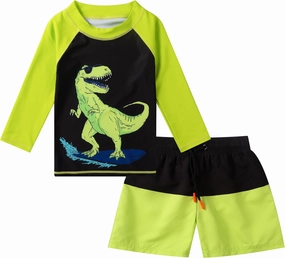 Kids Swimsuit Boys Rash Guard Swim Trunks UPF 50  Fishing Surfing Beach Bathing Suit Quick Dry Toddler Swimwear Set