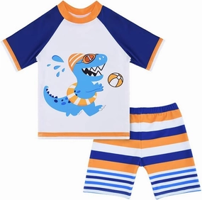 Kids Swimsuit Boys Two Pieces Shark Swimsuit Toddler Rash Guard and Trunk
