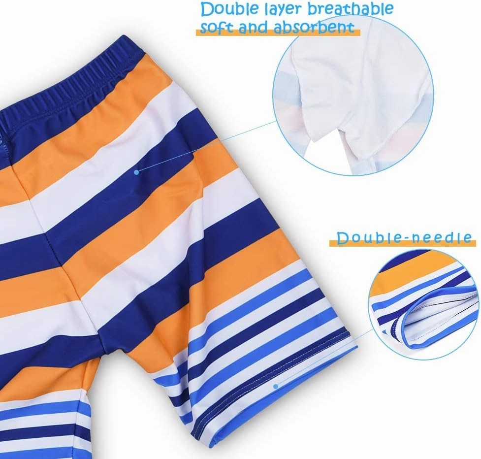 Kids Swimsuit Boys Two Pieces Shark Swimsuit Toddler Rash Guard and Trunk