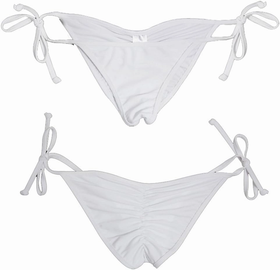 KIWI RATA Womens Swimwear Sexy Tie Side Sweet Heart Brazilian Bikini Bottom Hipster Swimsuit Beachwear Swimwear