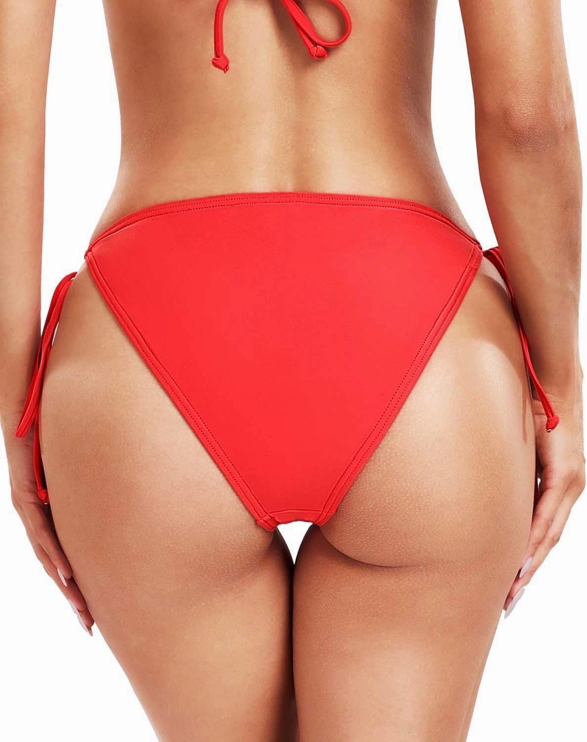 KIWI RATA Womens Swimwear Sexy Tie Side Sweet Heart Brazilian Bikini Bottom Hipster Swimsuit Beachwear Swimwear