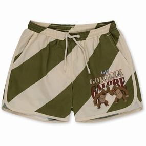 Konges Sljd Asnou Swim Shorts Dark Olive/Creamy White