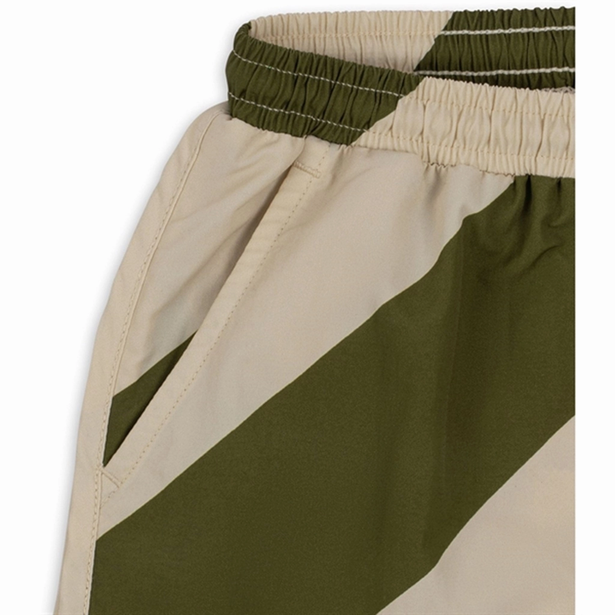 Konges Sljd Asnou Swim Shorts Dark Olive/Creamy White