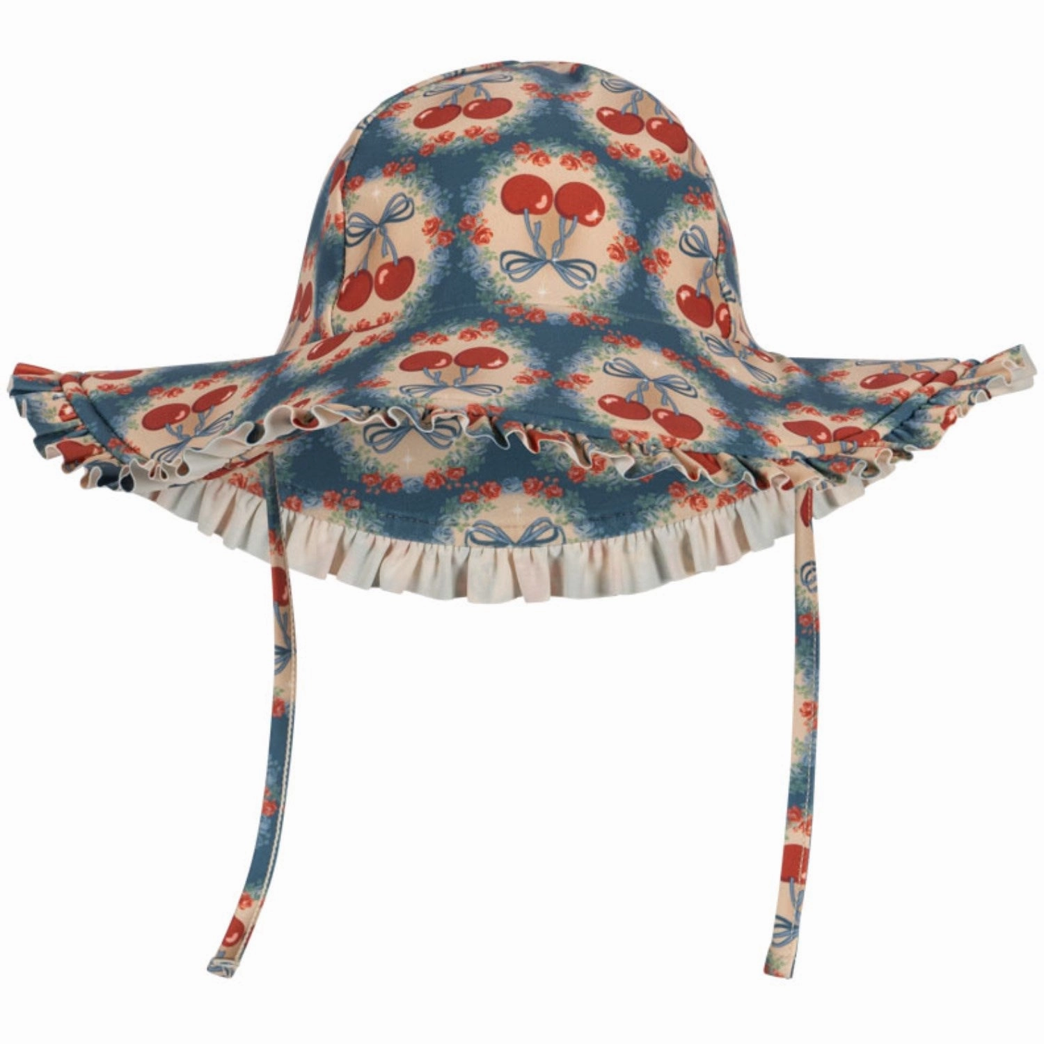 Konges Sljd Cherry Bow Blue Maya Swim Hat Grs