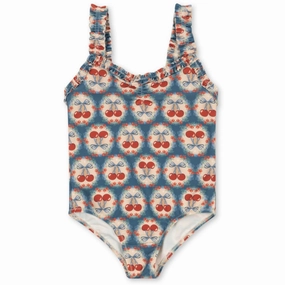 Konges Sljd Cherry Bow Blue Maya Swimsuit Grs