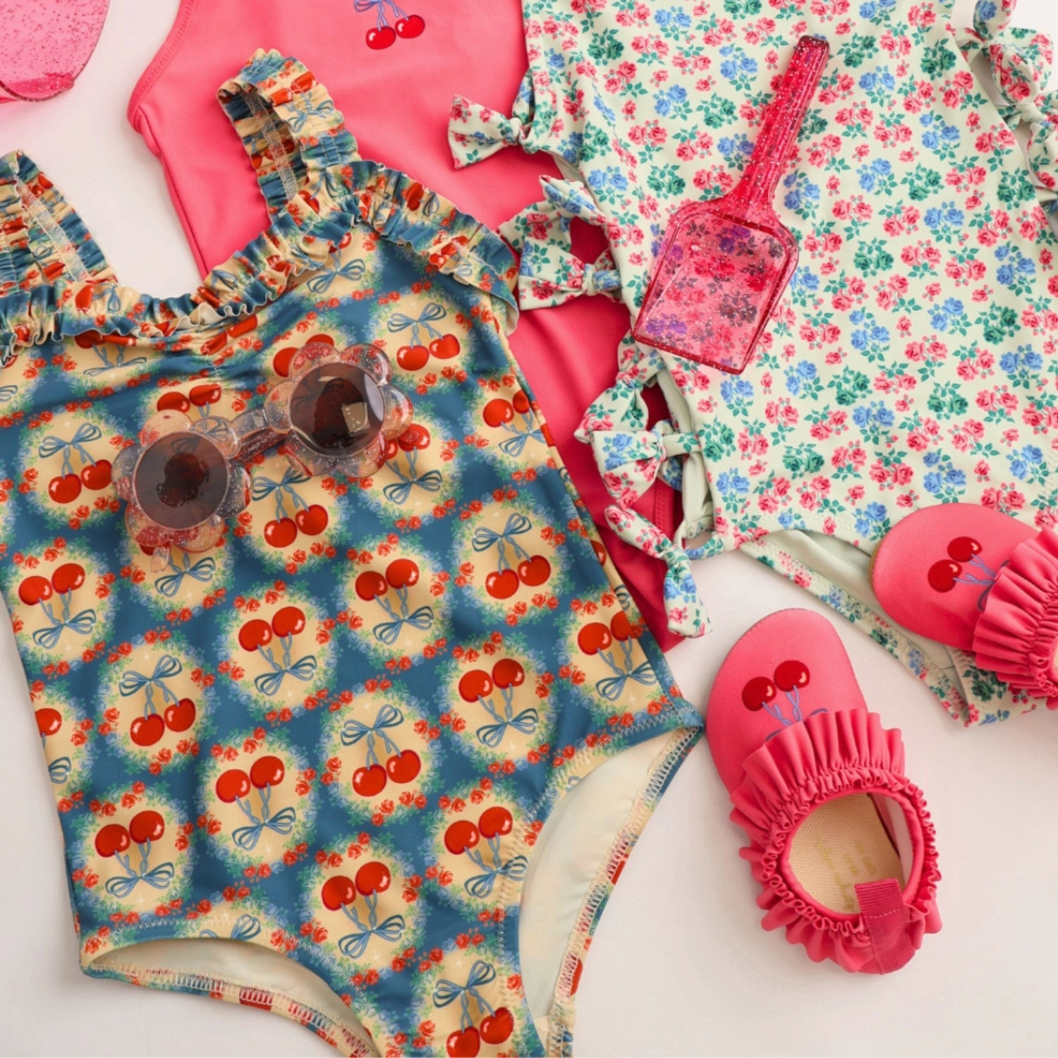 Konges Sljd Cherry Bow Blue Maya Swimsuit Grs