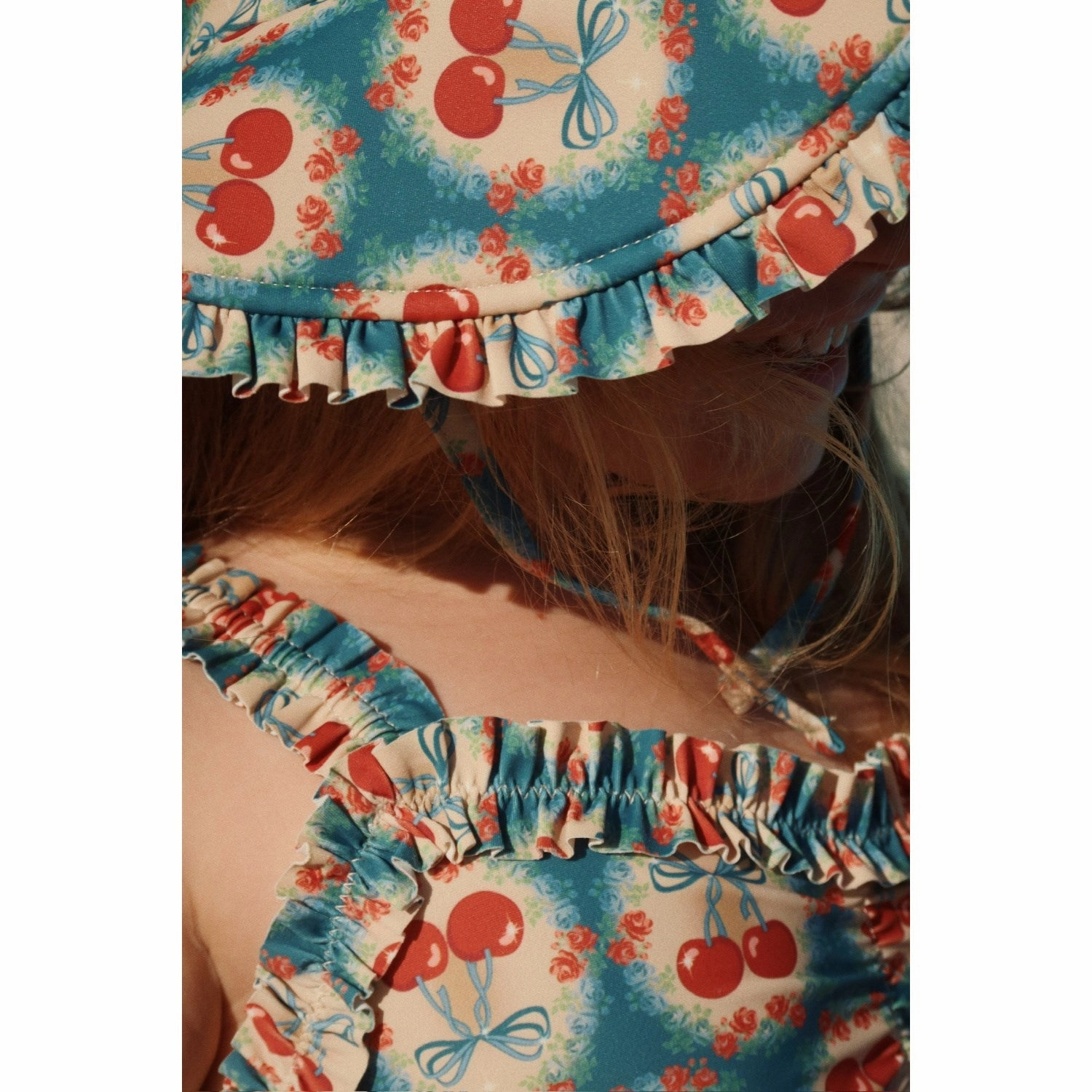 Konges Sljd Cherry Bow Blue Maya Swimsuit Grs