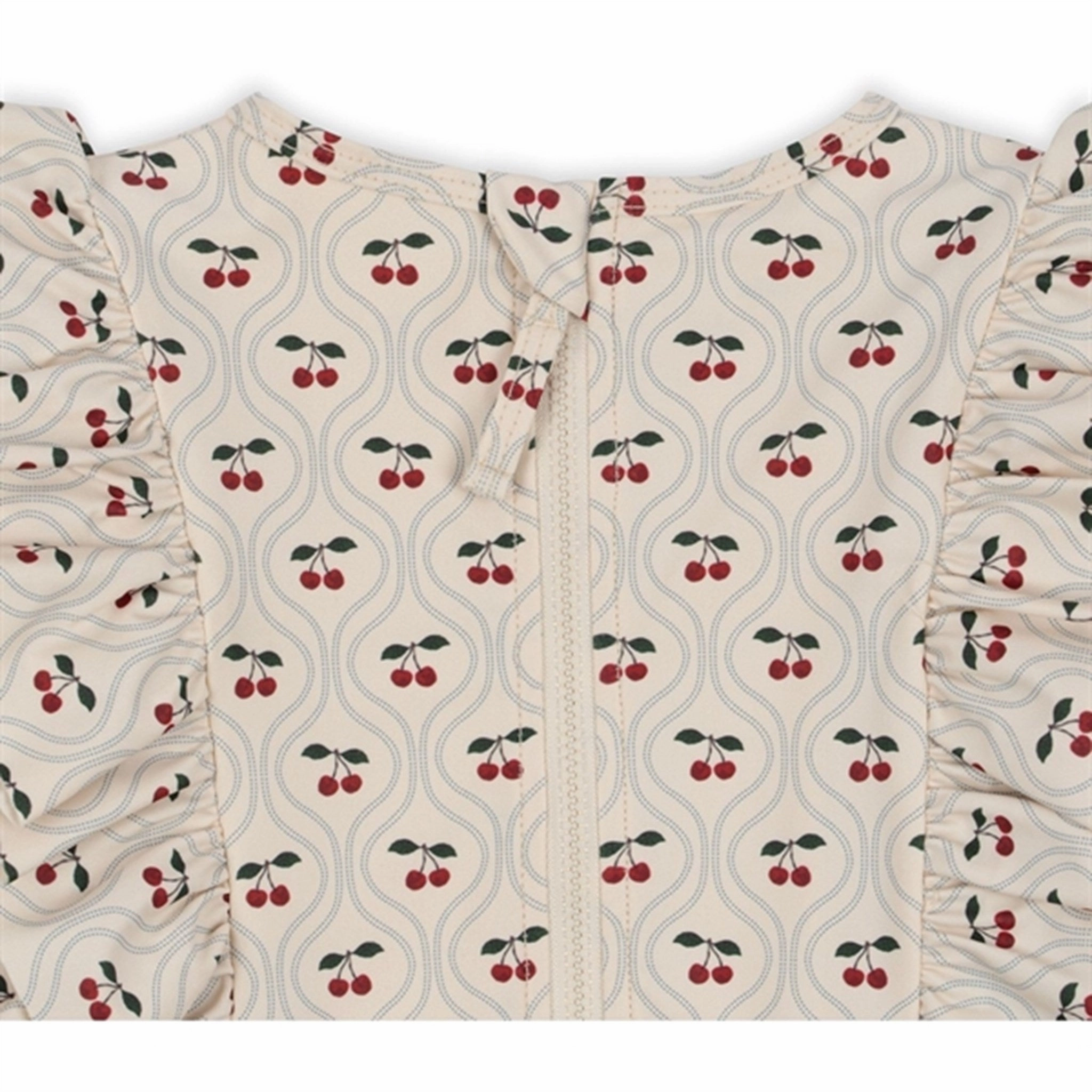 Konges Sljd Manuca Frill Swim Blouse Cherry Motif