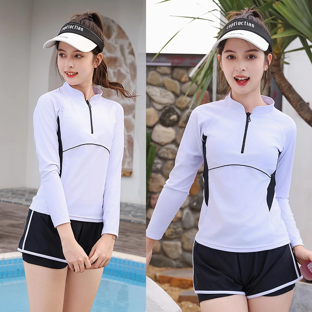 KORADI Girls Swimsuits Rash Guard Swim Set Kids Two-Piece Bathing Suits Teen Swimwear Beach Shorts Sun Protection Swim Shirts