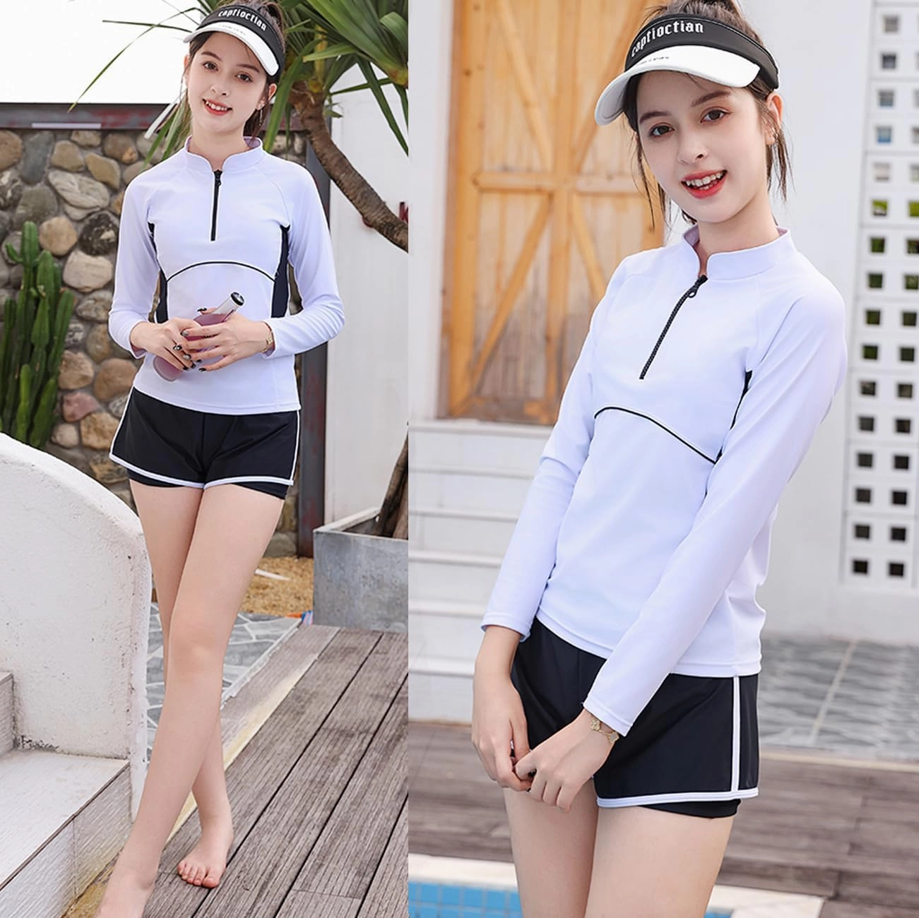 KORADI Girls Swimsuits Rash Guard Swim Set Kids Two-Piece Bathing Suits Teen Swimwear Beach Shorts Sun Protection Swim Shirts