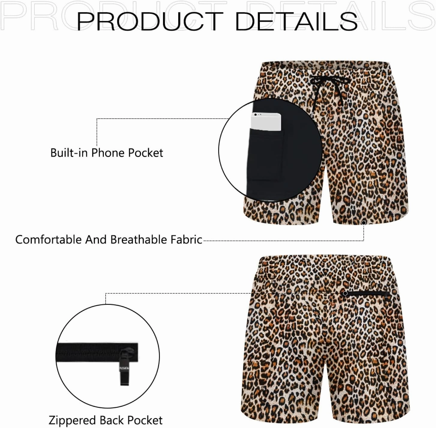 KSLIDS Mens Swim Trunks with Compression Liner 2-in-1 Swimming Shorts 5 inch Inseam Quick Dry Beach Board Shorts