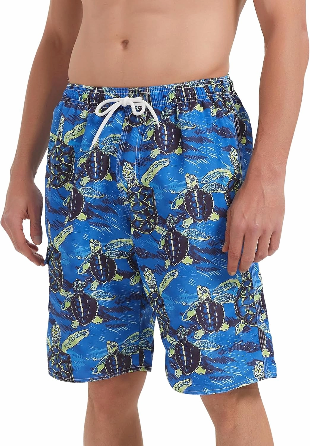 Landisun Mens Swim Trunks Board Shorts Swimsuit Swimwear Swim Shorts Bathing Suits Quick Dry with Mesh Lining