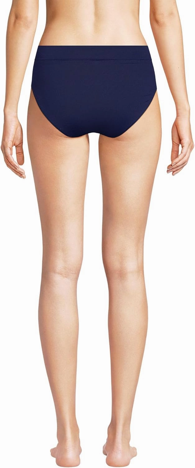 Lands' End Women's Chlorine Resistant Pinchless High Waisted Bikini Bottoms
