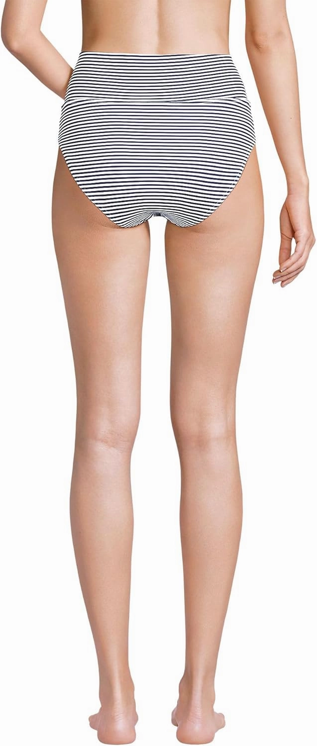 Lands' End Women's Chlorine Resistant Pinchless High Waisted Bikini Bottoms