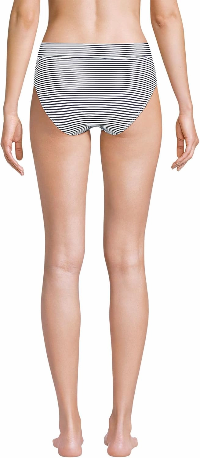 Lands' End Women's Chlorine Resistant Pinchless High Waisted Bikini Bottoms