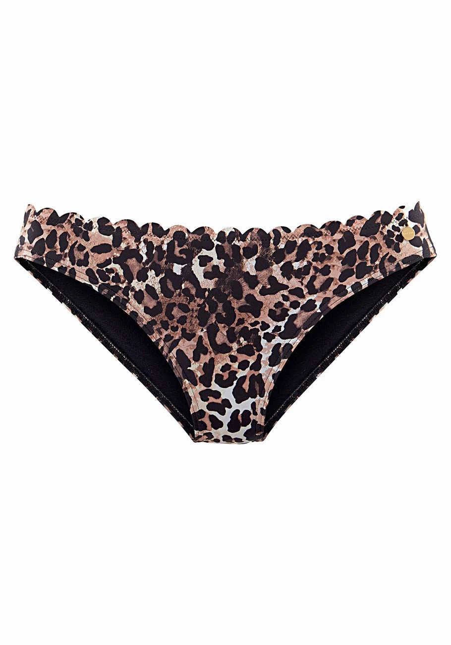 LASCANA Women's Print Classic Bikini Bottom