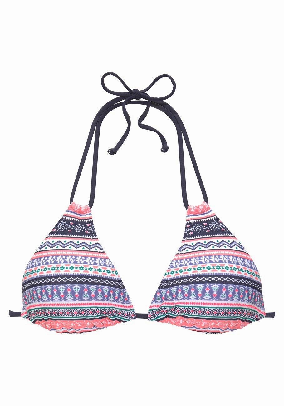 LASCANA Women's Printed Triangle Bikini Top