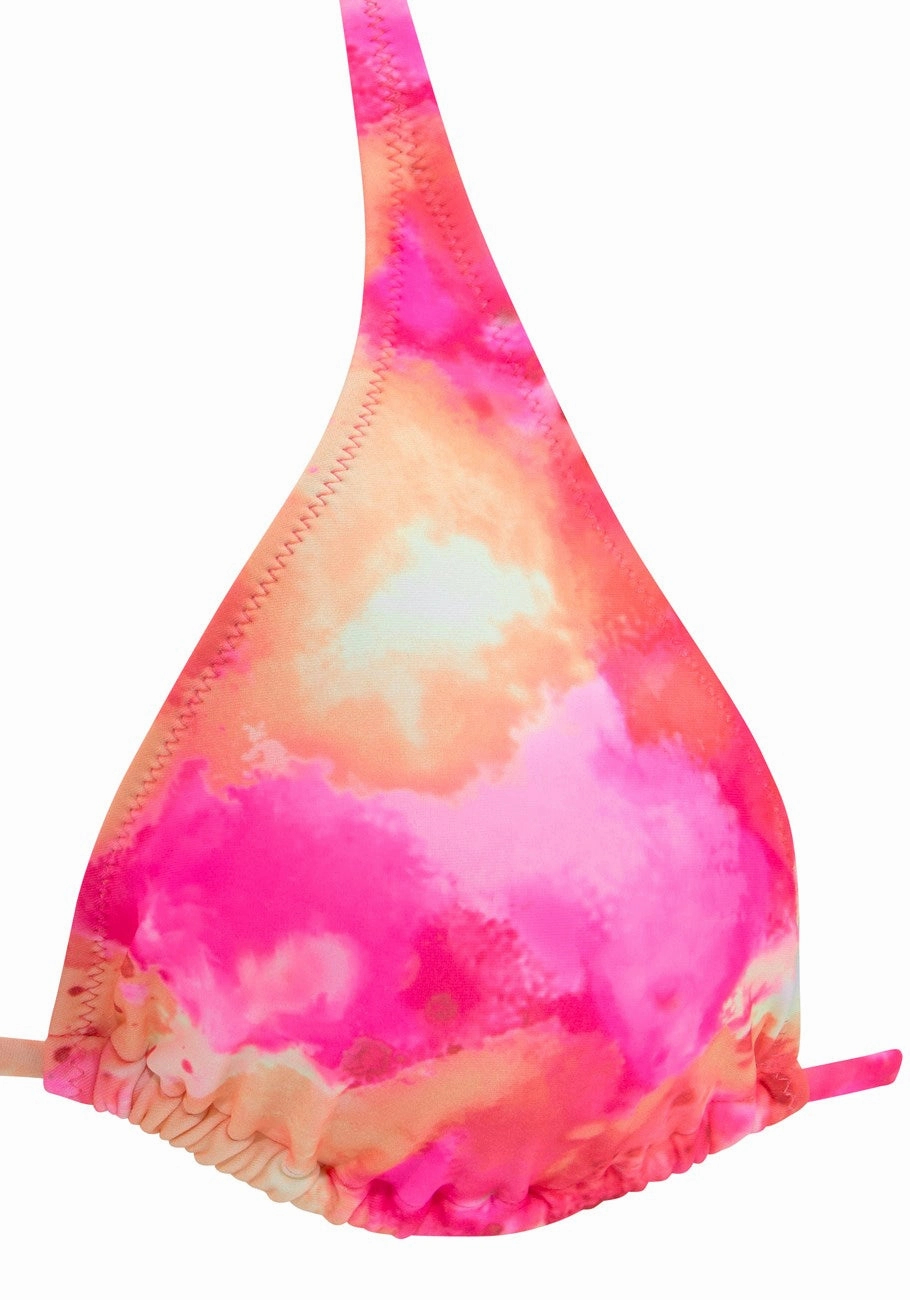 LASCANA Women's Tie Dye Triangle Bikini Top
